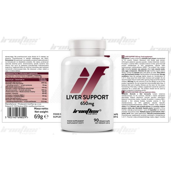 IronFlex Liver Support 90 капсули на супер цена