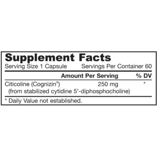 Jarrow Formulas Citicoline (CDP Choline) 60 капс. / 250 мг. на супер цена