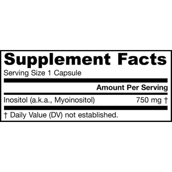 Jarrow Formulas Inositol (Инозитол ) 100 капс./ 750 мг. на супер цена