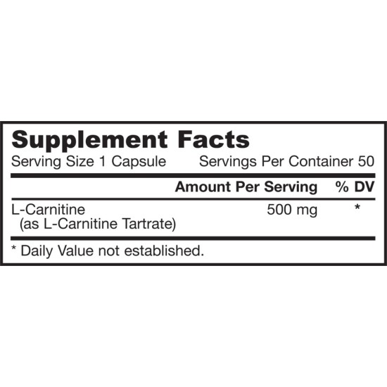 Jarrow Formulas L-Carnitine (л-карнитин) 50 капс. / 500 на супер цена