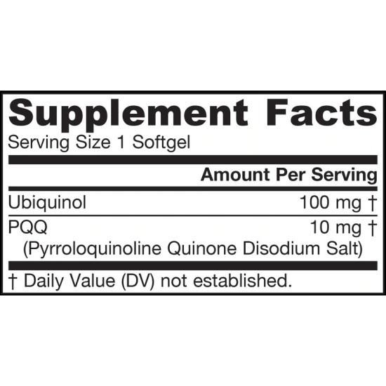 Jarrow Formulas Ubiquinol+PQQ - QH-absorb® + PQQ™ 30 гел капсули на супер цена
