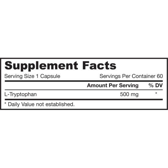 Jarrow Formulas L-Tryptophan (триптофан) 60 капс. / 500 мг на супер цена