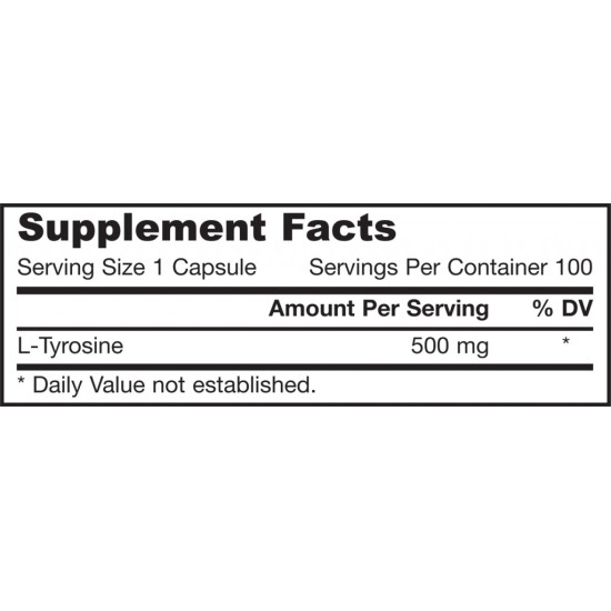 Jarrow Formulas L-Tyrosine (тирозин) 100 капс. /500 мг на супер цена