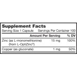 Jarrow Formulas Zinc Balance® (цинк) 100 капс./15 мг на супер цена