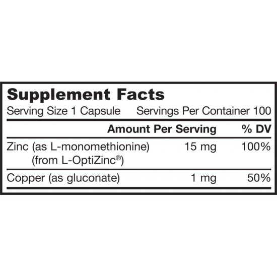Jarrow Formulas Zinc Balance® (цинк) 100 капс./15 мг на супер цена
