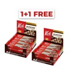 1+1 FREE KICKFIT 29% Protein Bar Chocolate Peanut Cake Box / 12 x 50 гр на супер цена