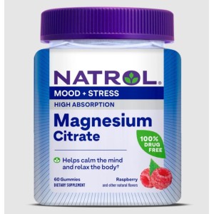Natrol Magnesium Citrate 60 дъвчащи таблетки
