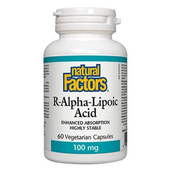 NATURAL FACTORS R-Alpha-Lipoic Acid 100 мг / 60 капсули на супер цена
