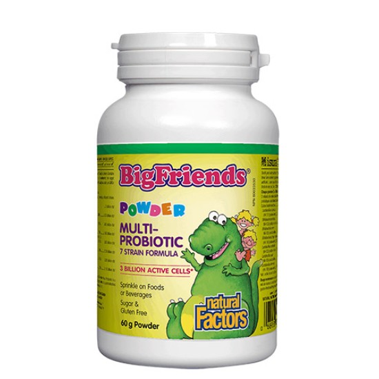 NATURAL FACTORS Big Friends Multi Probiotic for Children 3 Billion Active Probiotics 60 гр на супер цена