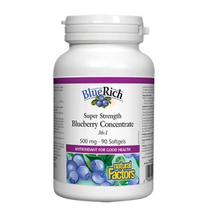 NATURAL FACTORS BlueRich Super Strength Blueberry Concentrate / 90 гел капсули