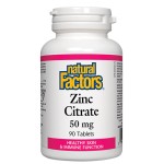 NATURAL FACTORS Zinc Citrate 50 мг / 90 таблетки на супер цена