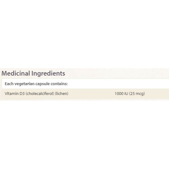 NATURAL FACTORS Vitamin D3 1000 IU / 90 таблетки на супер цена