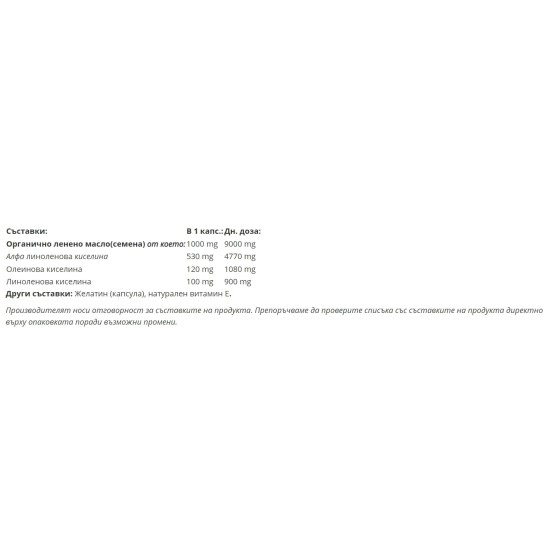 NATURAL FACTORS Flaxseed Oil 1000 мг / 180 гел капсули на супер цена