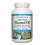 NATURAL FACTORS Flaxseed Oil 1000 мг / 180 гел капсули на супер цена