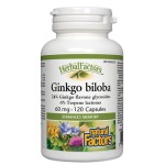 NATURAL FACTORS Ginkgo Biloba 60 мг / 120 капсули на супер цена