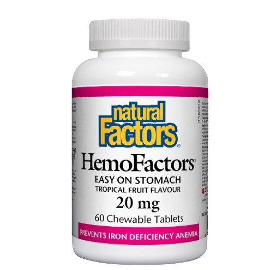 NATURAL FACTORS HemoFactors / 60 дъвчащи таблетки на супер цена