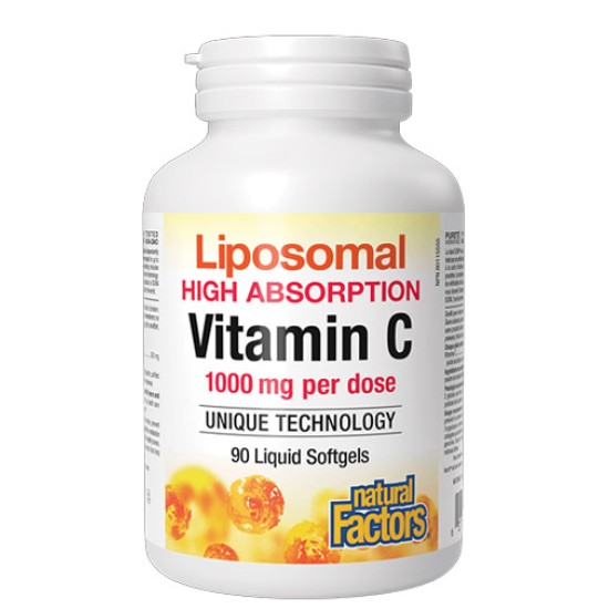 NATURAL FACTORS Liposomal Vitamin C 500 мг / 90 гел капсули на супер цена