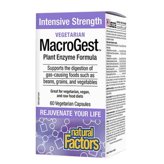NATURAL FACTORS MacroGest Plant Enzyme Formula 280 мг / 60 капсули на супер цена