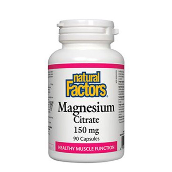 NATURAL FACTORS Magnesium Citrate 150 мг / 90 капсули на супер цена