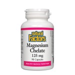 NATURAL FACTORS Magnesium Chelate 125 мг / 90 капсули на супер цена