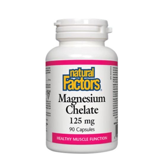 NATURAL FACTORS Magnesium Chelate 125 мг / 90 капсули на супер цена