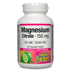 NATURAL FACTORS Magnesium Citrate 150 мг / 60 дъвчаща таблетки