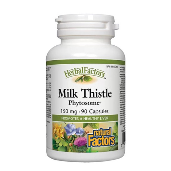 NATURAL FACTORS Milk Thistle Phytosomes 150 мг / 90 капсули на супер цена