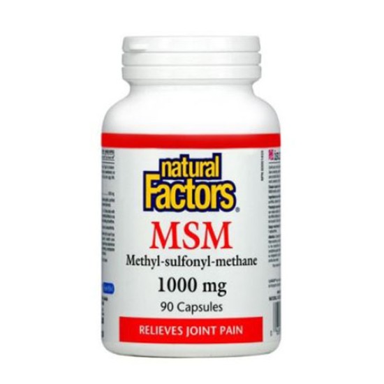 NATURAL FACTORS MSM 1000 мг / 90 капсули на супер цена
