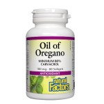 NATURAL FACTORS Oil of Oregano 180 мг / 60 гел капсули на супер цена