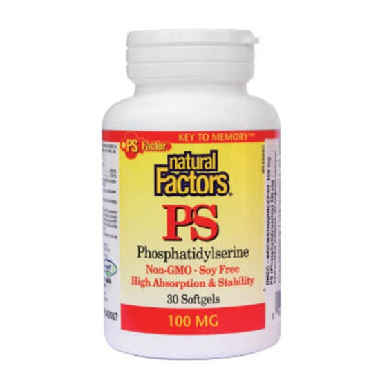 NATURAL FACTORS PS Phosphatidyl 100 мг / 30 гел капсули на супер цена