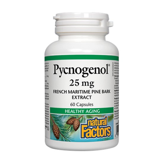 NATURAL FACTORS Pycnogenol 25 мг / 60 капсули на супер цена