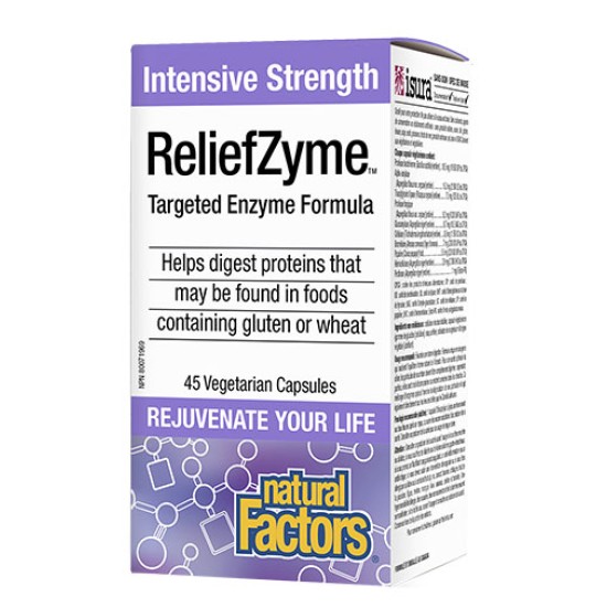 NATURAL FACTORS ReliefZyme / 45 капсули на супер цена