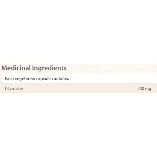 NATURAL FACTORS L-Tyrosine 500 мг 60 капсули на супер цена