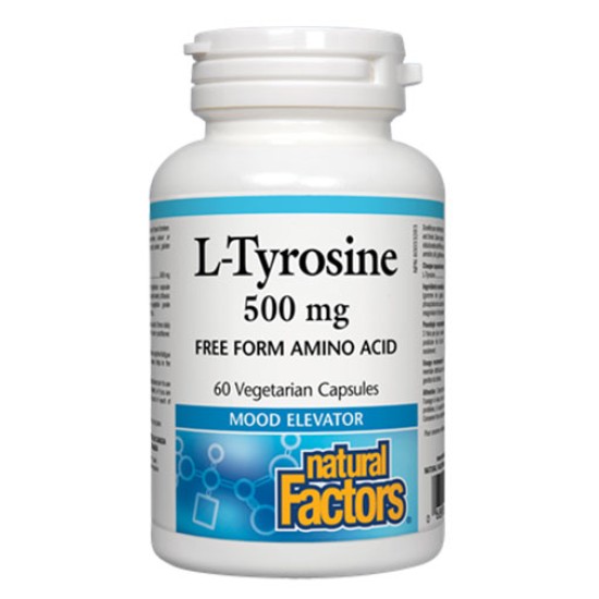 NATURAL FACTORS L-Tyrosine 500 мг 60 капсули на супер цена