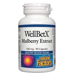 NATURAL FACTORS WellBetX Mulberry Extract 100 мг / 90 капсули