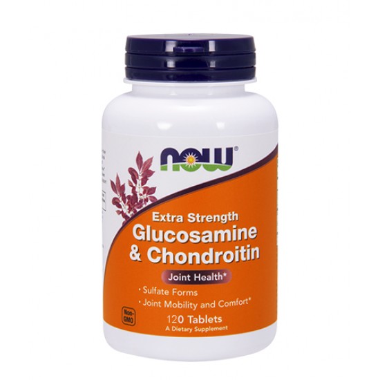 NOW Glucosamine & Chondroitin Sulfate Extra Strength 120 Tabs на супер цена