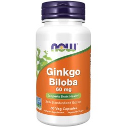 NOW Ginkgo Biloba 60mg / 60VCaps.