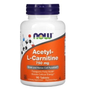 NOW Acetyl L-Carnitine 750 мг / 90 таблетки