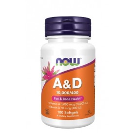 NOW Foods Vitamin A & D 10000/400 IU / 100 гел капсули