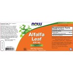 NOW Alfalfa Leaf 500 мг / 100 капсули на супер цена