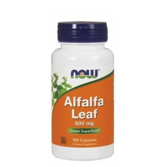 NOW Alfalfa Leaf 500 мг / 100 капсули на супер цена