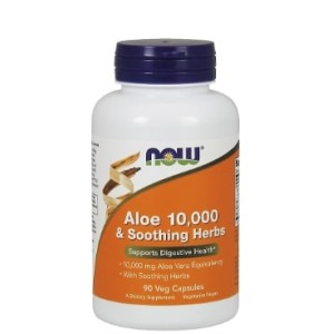 NOW Aloe 10 000 & Soothing Herbs 90 капсули
