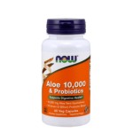 NOW Aloe Vera 10 000 & Probiotics 60 растителни капсули на супер цена