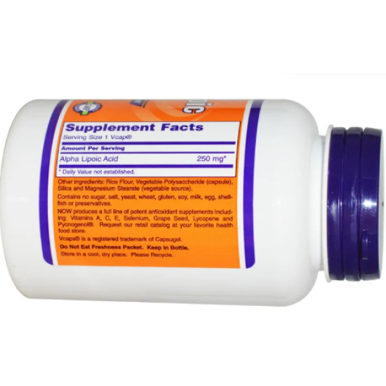 NOW Alpha Lipoic Acid 250 мг - 60 капсули на супер цена