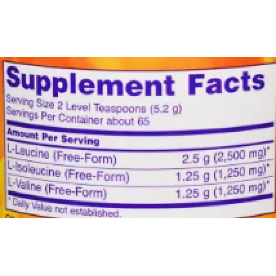 NOW Branched Chain Amino Acids Powder - 340 гр на супер цена