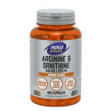 NOW Arginine & Ornithine (500мг/250мг) 100 капсули на супер цена