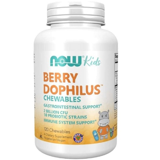 NOW BerryDophilus 120 Дъвчащи таблетки на супер цена