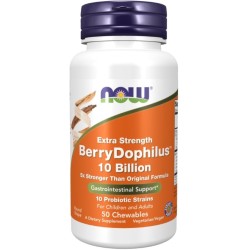 NOW BerryDophilus 10 Billion | Extra Strength 50 Дъвчащи таблетки
