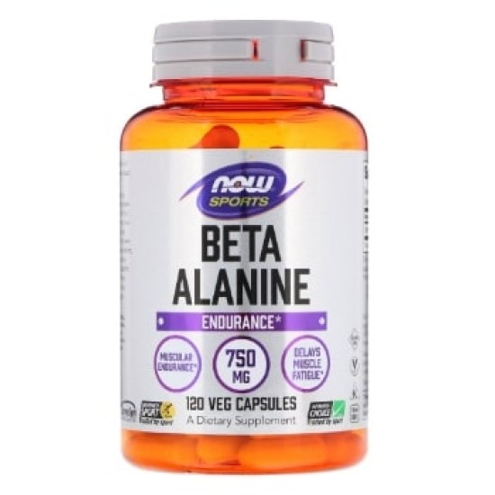 NOW Foods Beta-Alanine 750 mg | CarnoSyn® 120 капсули на супер цена