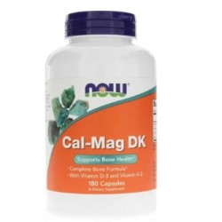 NOW Cal-Mag DK | Calcium, Magnesium, Vitamin D3 + K2 180 капсули
